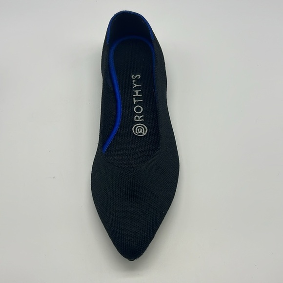 Rothy's - The Pointe Black Solid Pointed Toe Lightweight Classic Ballet Flats 8 - Picture 8 of 14